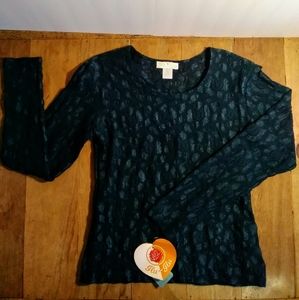 🍀🌸 NWT Green Lace Blouse Large